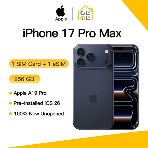 Apple iPhone 17 Pro Max Original New 12GB RAM 120Hz 6.9" Super Retina OLED Screen A19 Pro Chip 48MP Three Cameras iOS 26 5G