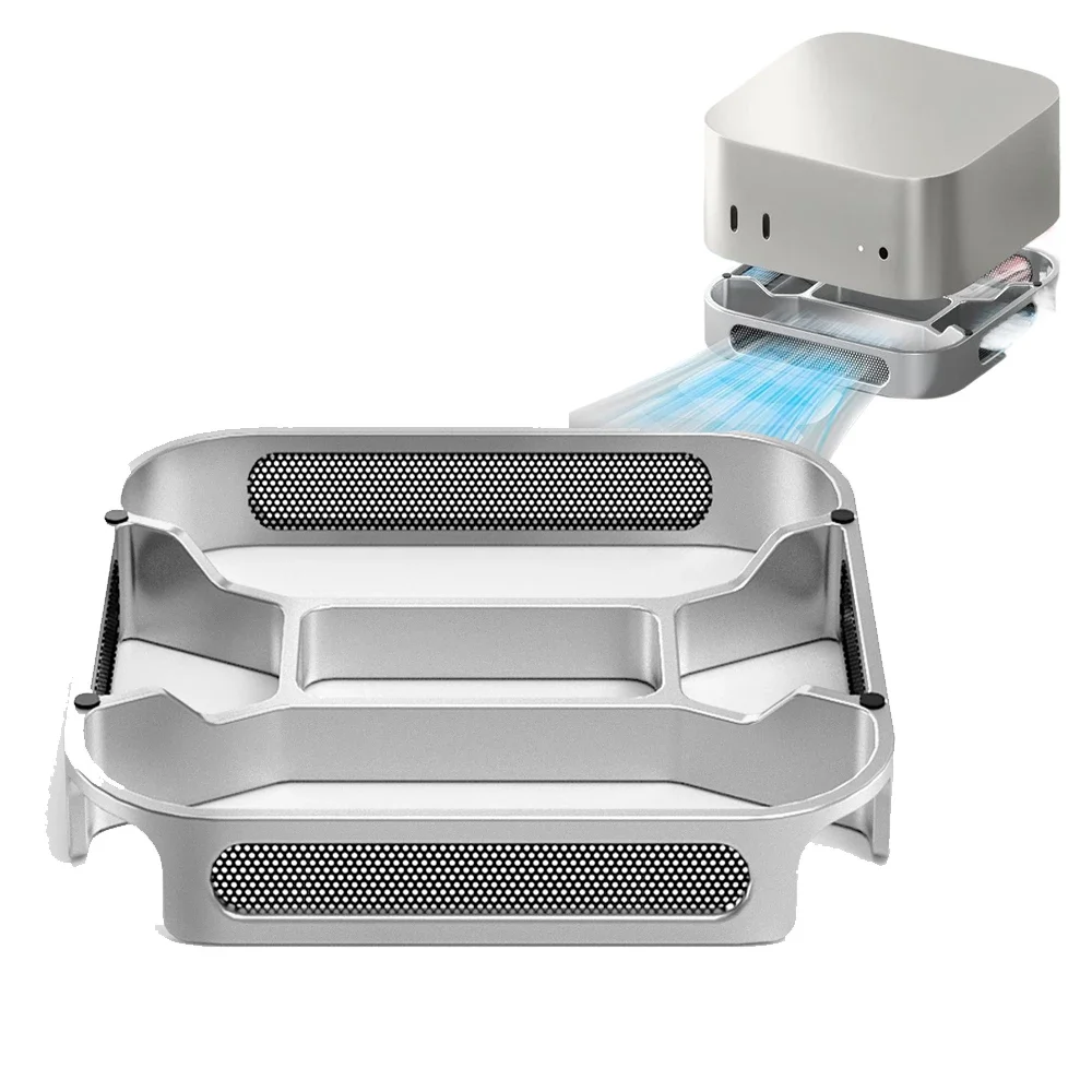 

for Mac mini Desktop Stand for Mac Mini M4 /M4 Pro 2024 Heat Dissipation Dustproof Aluminum Mount Dock Cooling Holder Accessory