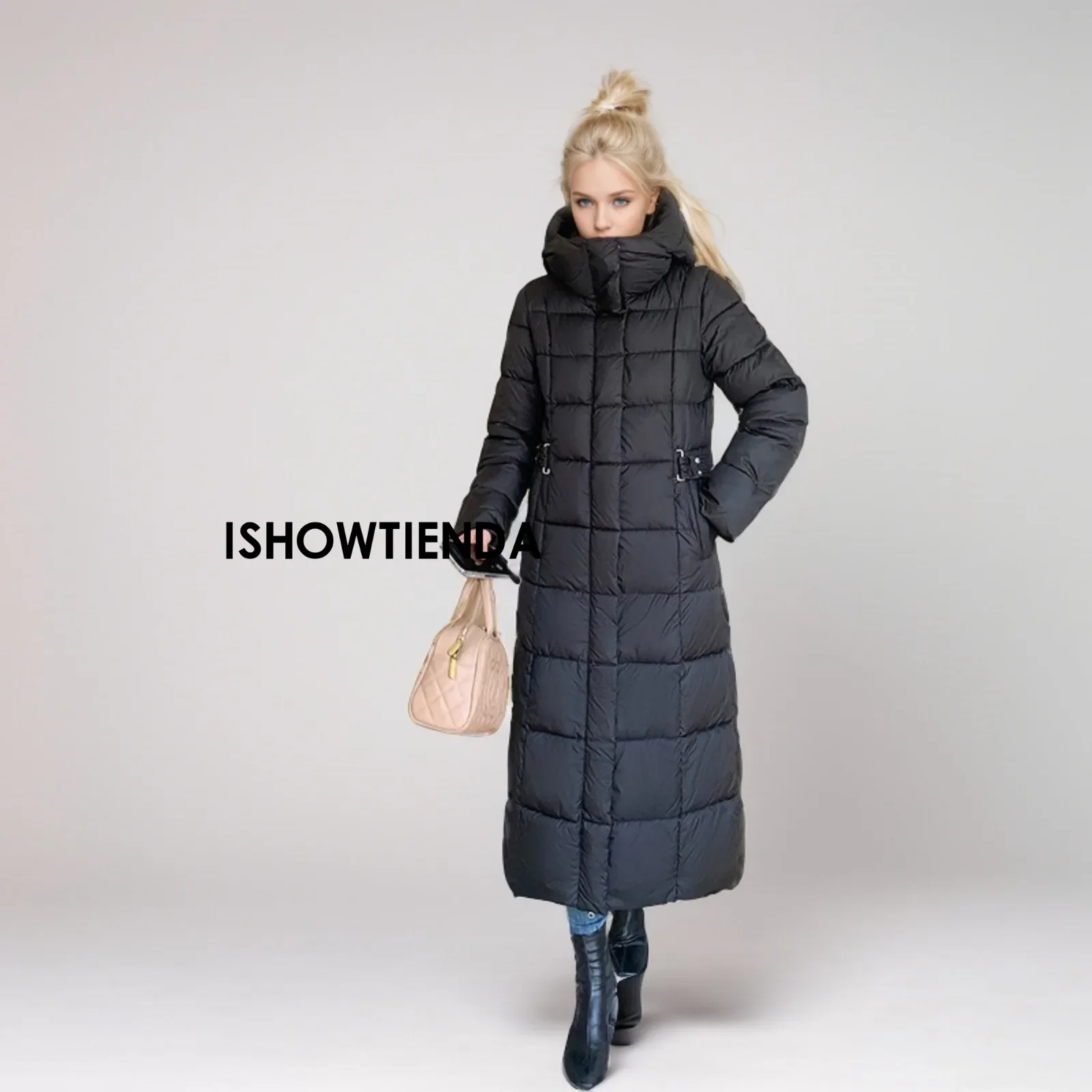 

Black Winter Coat 2024 New Women's Thick Cotton Parka Jacket Korean Oversized Loose Hooded Coats Female Casual Long Overcoat