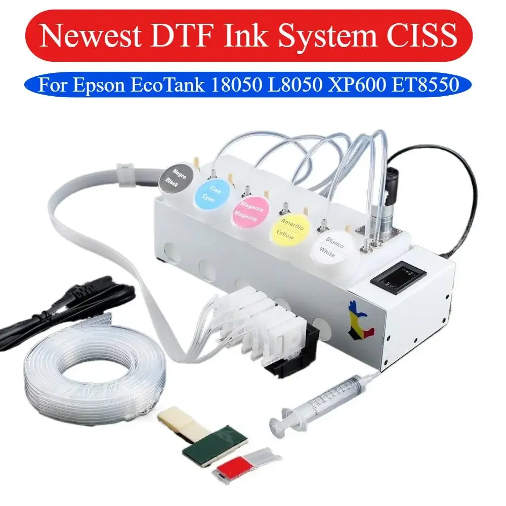 L8050 8550 DTF Printer Convert System ET 8550 CISS with Printhead Adaptor Manifold Damper Internal Timer Tool for Epson Device