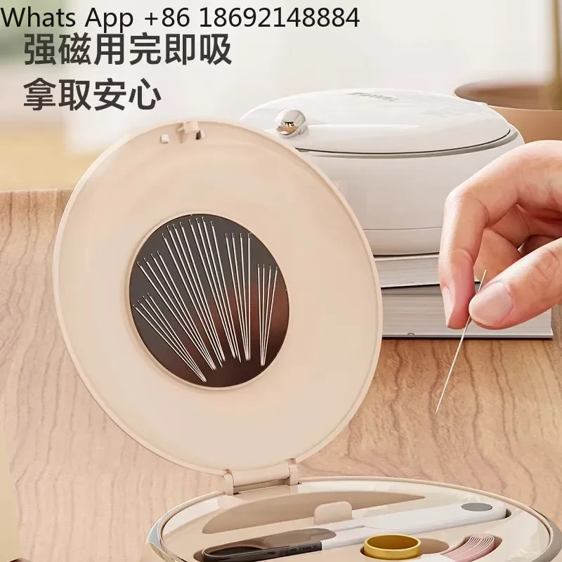 Magnetic Sewing Box Portable Household Needle and Thread Tool Box for Dormitory Hand Sewing Kit Set