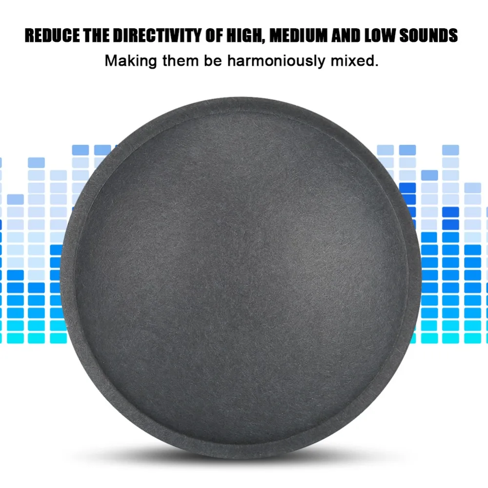 5 unidades de tapas antipolvo para subwoofer de varios tamaños opcionales, de papel negro, protectoras para bocinas de bajos y equipos de audio