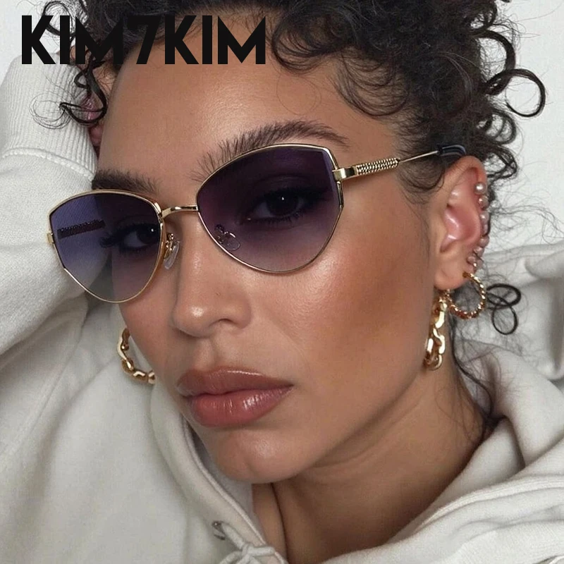

Vintage Punk Polygon Cat Eye Sunglasses Women 2025 Luxury Brand Trendy Metal Frame Sunglass Sexy Eyewear For Lady UV400 Shades