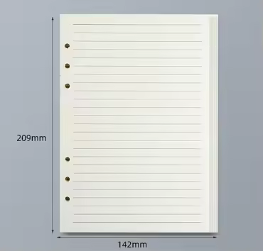 45 Sheets A5 A6 A7 Loose Leaf Notebook Refill Spiral Binder Inner Page Line Blank craft  Grid Inside Paper Stationery - Image 24