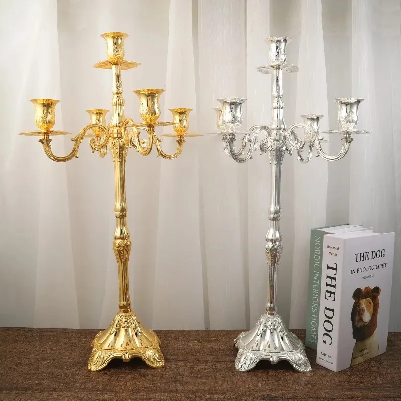 Metal Candle Holder Vintage Nordic Candle Holders Standing Scented Aromatic Candlesticks for Candles Luxury Wedding Home Decor