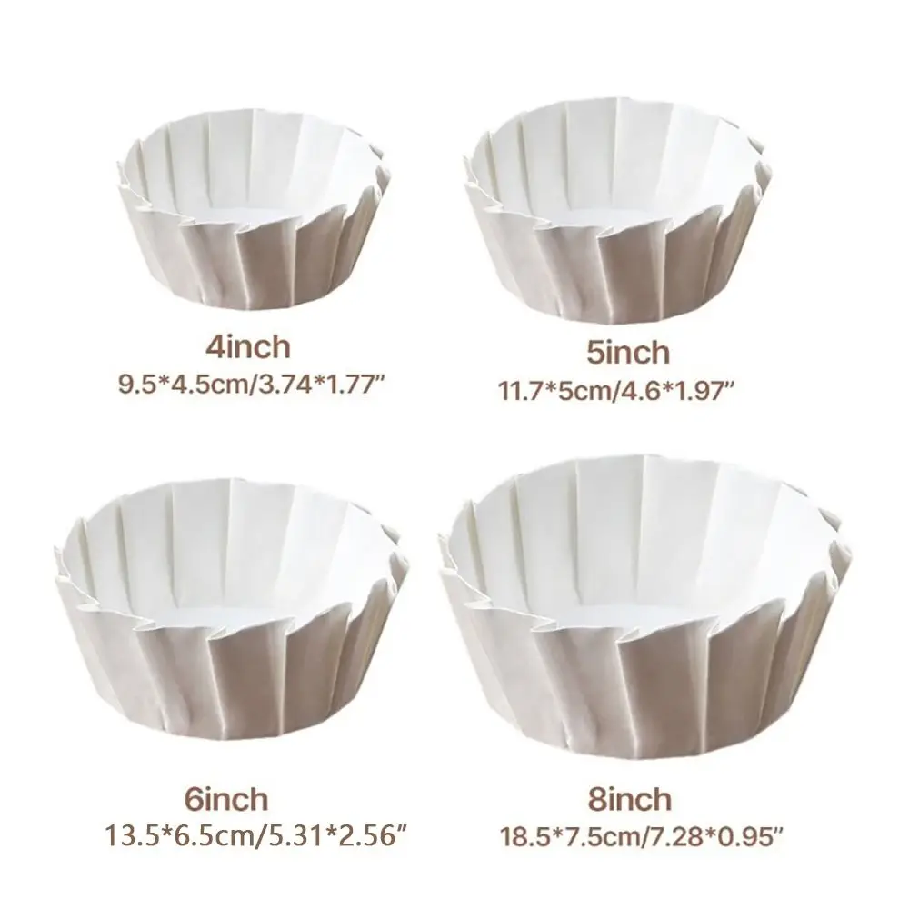 50 Stück Küche Backen Back papier Kuchen verpackung 4/6/8 Zoll Cupcake Liner öl dicht faltbar Einweg Basques Kuchen papier