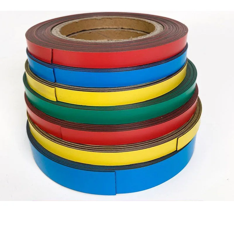 

10 Meters Colorful Soft Magnetic Strips For Office Supplies And School Use Flexible Magnetic Tape in Assorted Colors