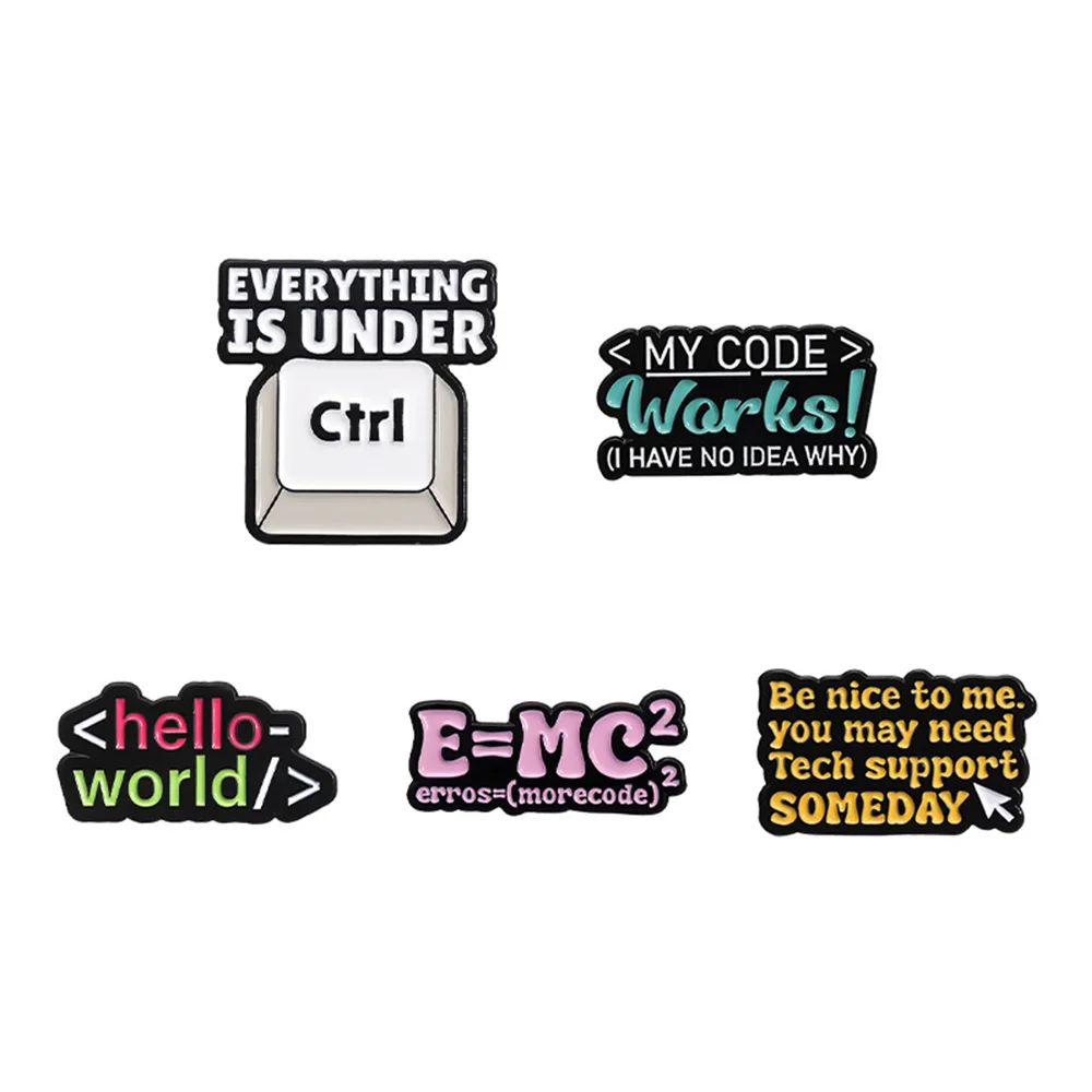 Broches en émail amusantes pour programmeurs, badges de codage, bijoux pour geeks IT, cadeaux pour amis : « Mon code fonctionne, tout est sous contrôle »
