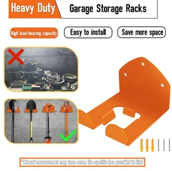 1pc Heavy Duty Garage Storage Garage Organizer Trimmer Rack Garden Power Tool Hanger For Grass Trimmer Hedge Trimmer Garage Wall