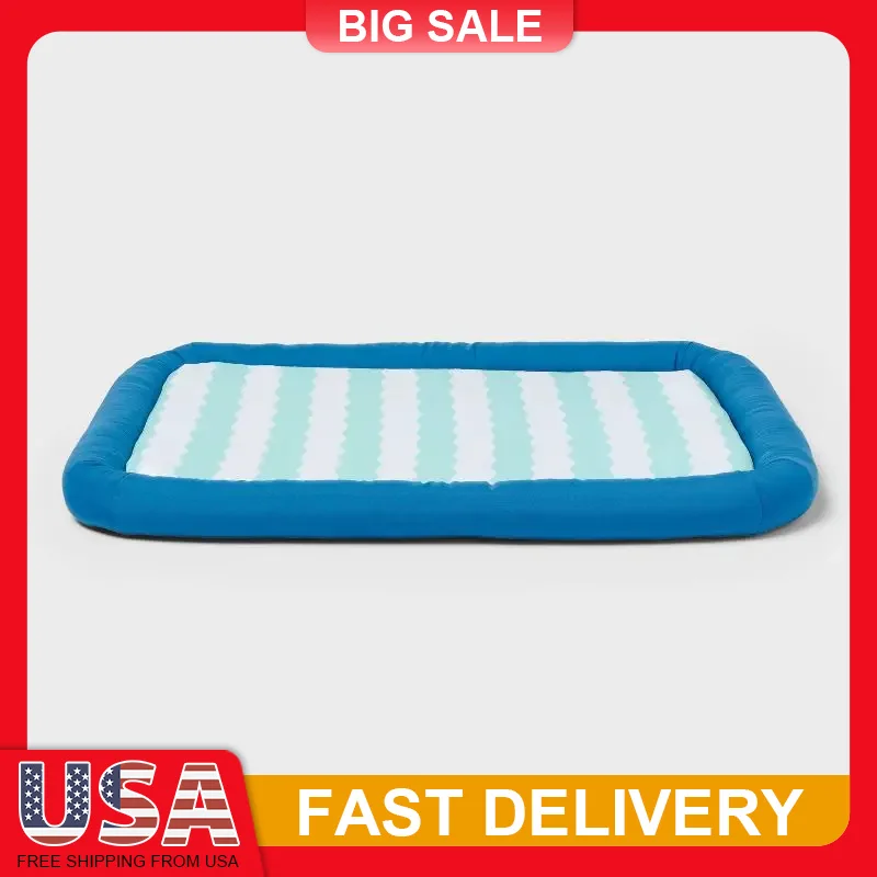 

Cooling Pet Bed for Dogs and Cats with Removable Cover Self Cooling Mat Bolster Design Soft Padded Orthopedic Support