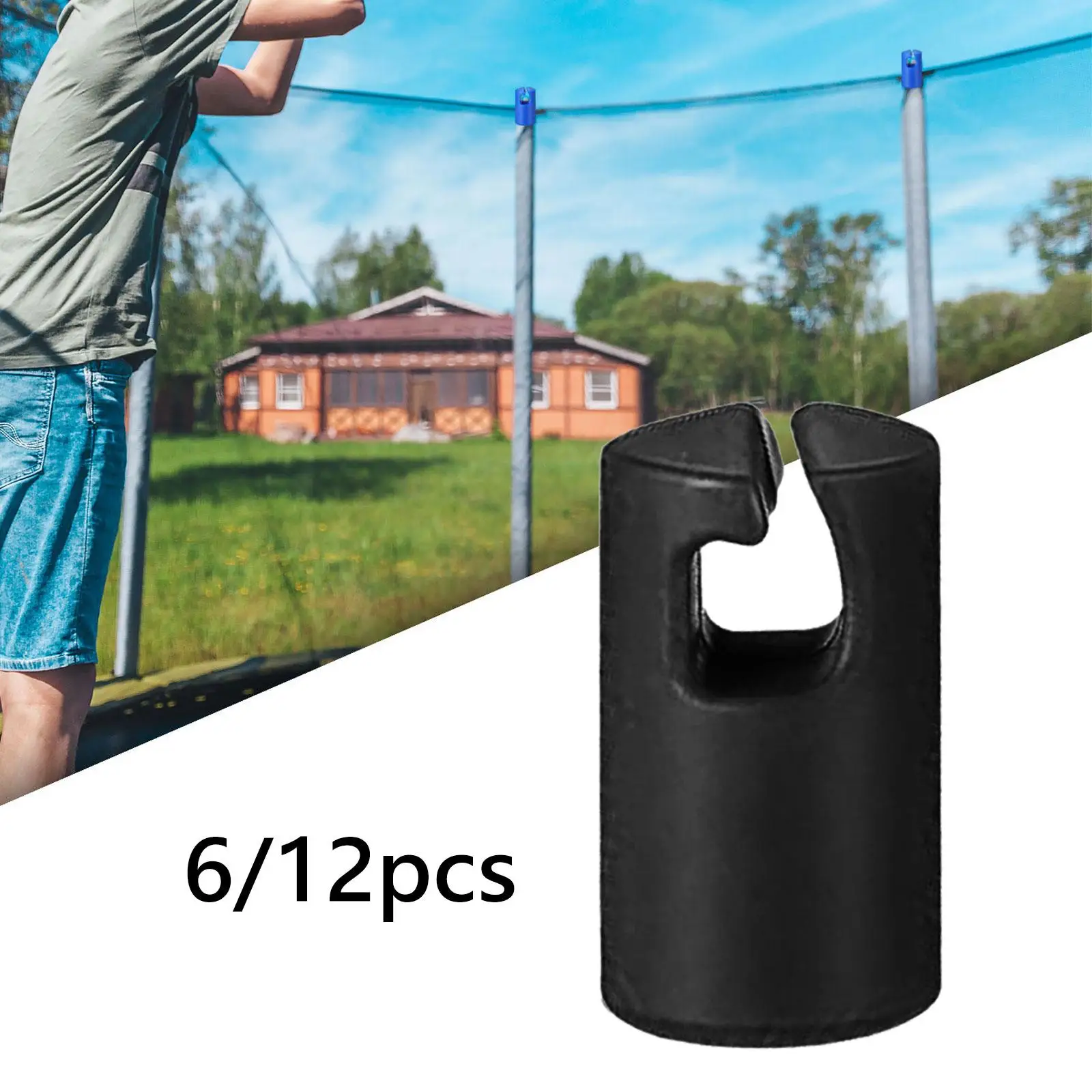 Trampoline Enclosure Pole Covers Replacement End Protector Trampoline Net Pole