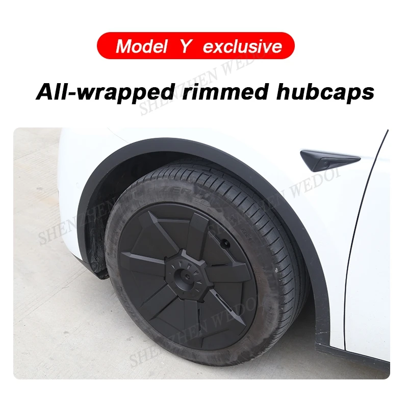 For Tesla Model Y 19 Inch 4PCS Hub Cap Wheel Caps Cybertruck Wheel Cover Protector For Model Y Exterior Accessories