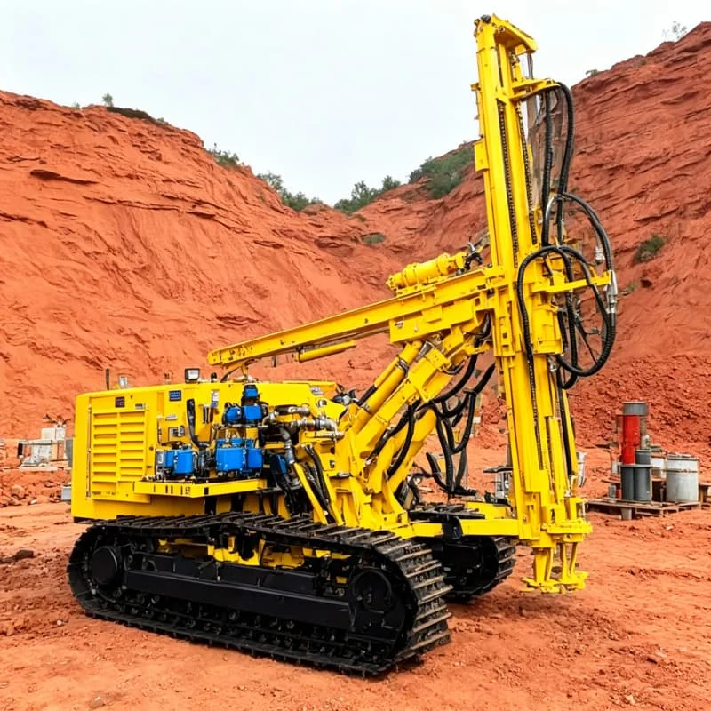 DTH Truck Rig Vehicle Mounted Pneumatic Percussion Rig Customized High Torque 6500Nm Open Pit Mining Blasthole Foundation Anchor