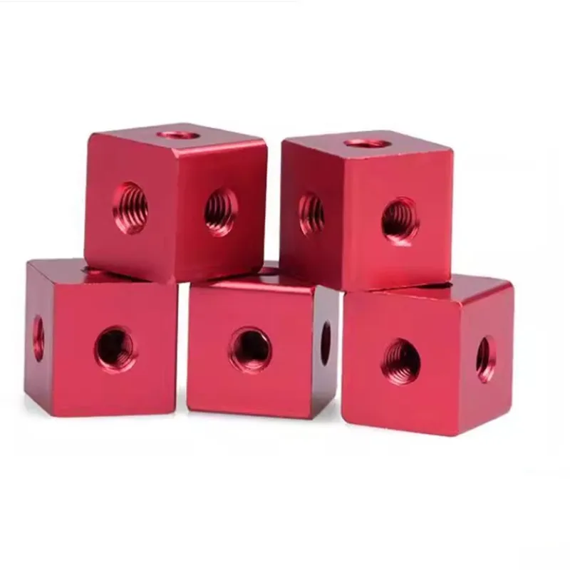 10PCS M3 M4  colourful Square Fixed Block Square Corner Nut Six-Sided Thread Plate Link Block  Fixing Acrylic Box