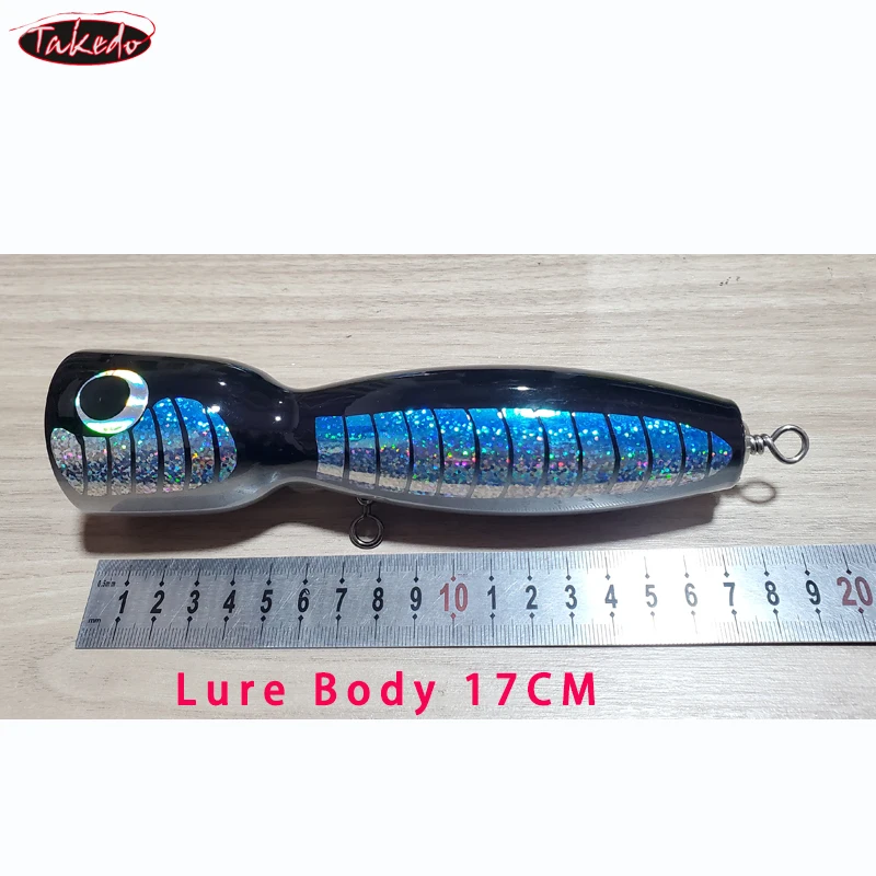 Takedo señuelo madera flotante Swimbait Topwater Wobbler lucio atún - imagen 2