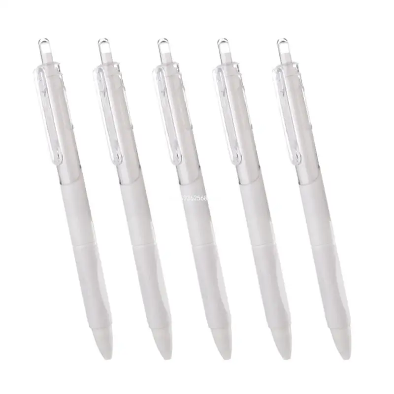 5Pcs Refillable Gel Pens Retractable Gel Pens Non-Slip Grip Refillable Office Signing Pen Smoothly Writing for Writing Dropship