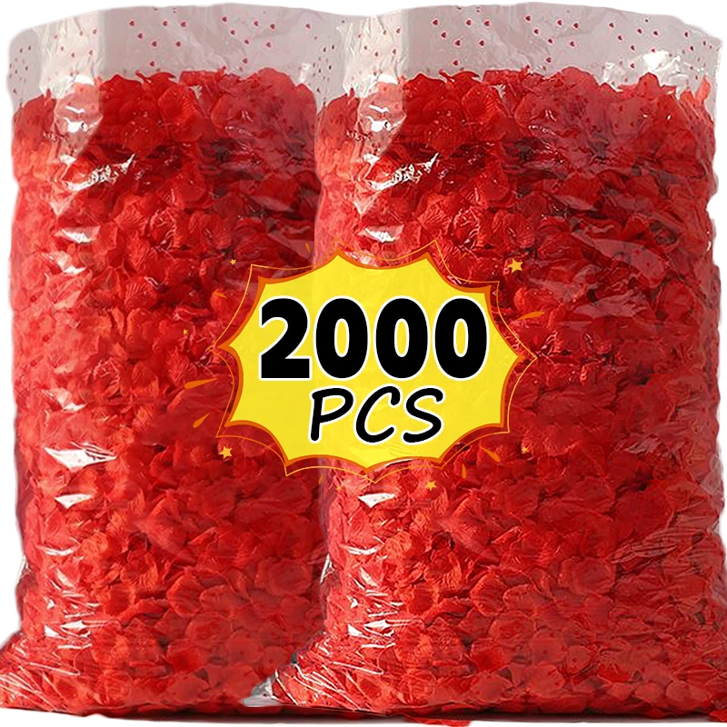 2000 Pieces of Silver, Red, and Pink Rose Petals for Weddings, Weddings, Weddings, Room Decorations, Silk Flowers, Wedding Artif