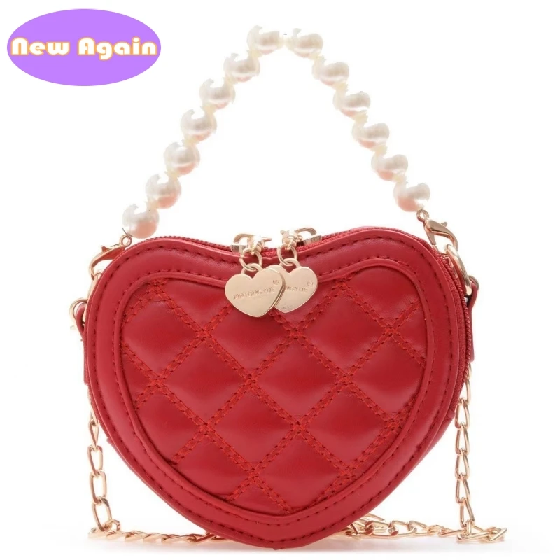 Bolsos de mensajero para niñas pequeñas, bolso de hombro pequeño con corazón, Mini bolsos cruzados para niños, pursesNAB260