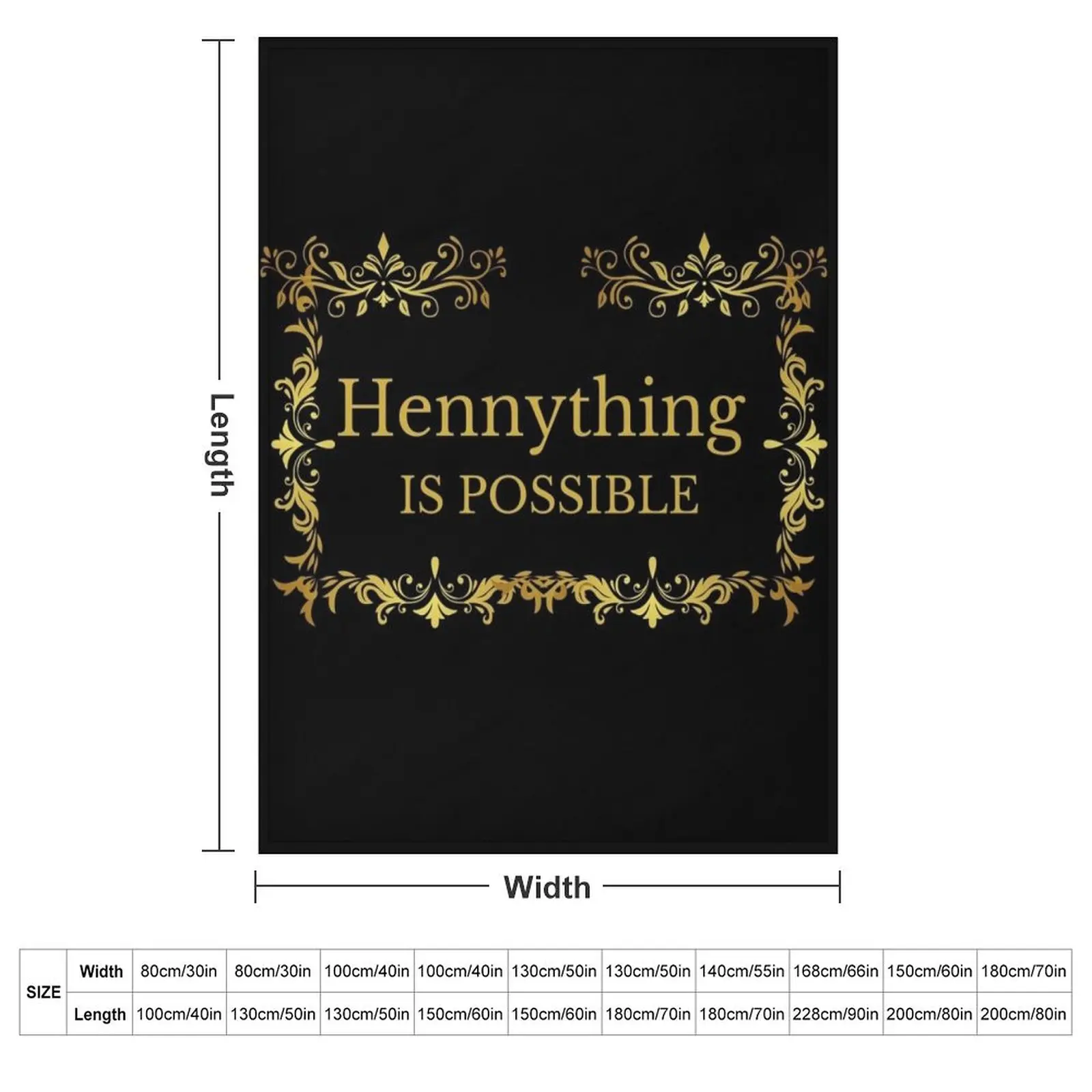 HennyThing is Possible Gold edition Throw Blanket Cute Plaid Picnic manga Cute Blankets