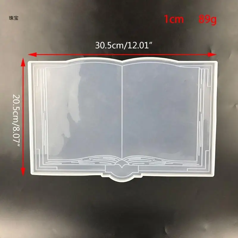 X5QE Epoxy-Eröffnungsbuch-Silikonform, Servierbrettform für Heimdekorationen