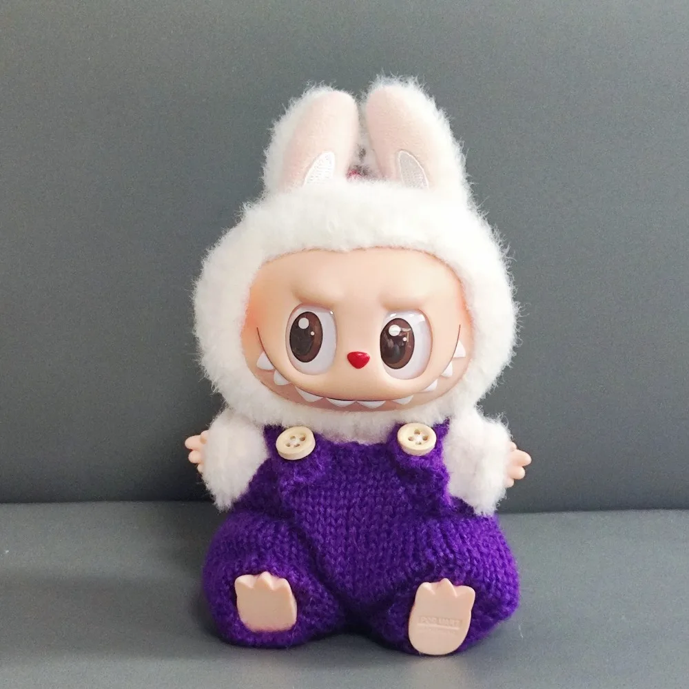 Mini Doll'S Clothes Outfit Accessories For Labubu for Elf doll Knitted Christmas Love twisted solid Santa sweater Clothing