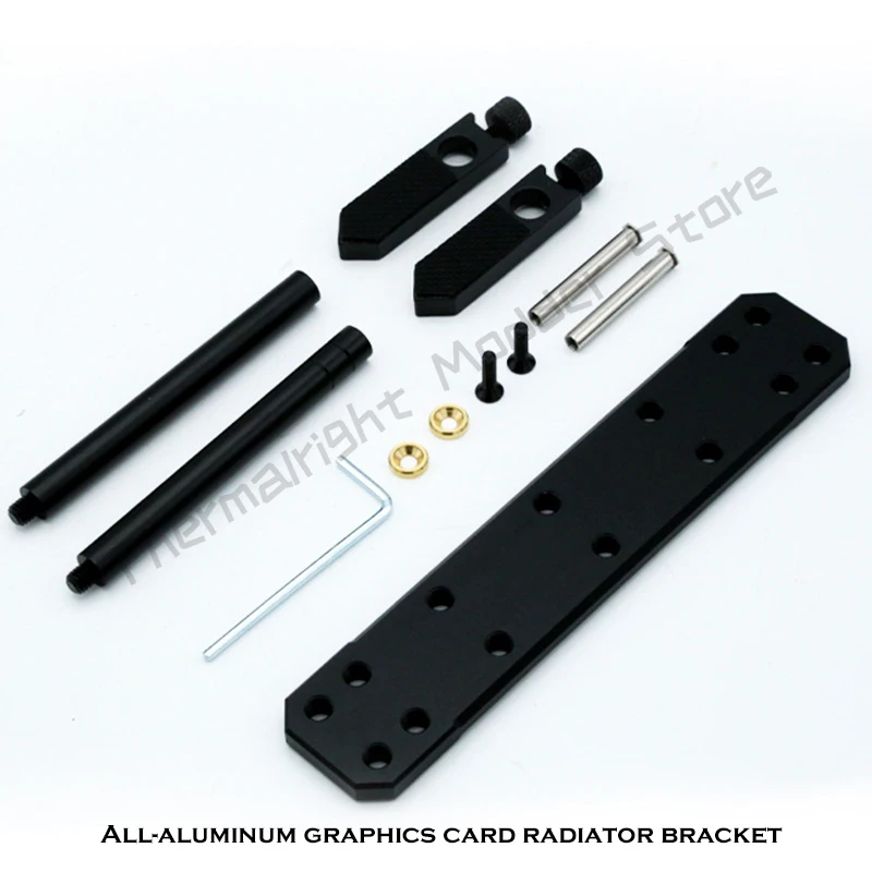 GPU Holder For Side Transparent Computer Case, Bottom Fan Position Mounting Full Aluminum Graphics Card Bracket Support