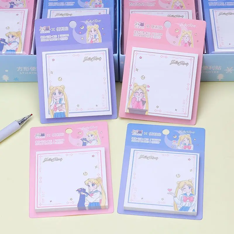 

4 pcs Sailor Moon cute cartoon anime Shui Bingyue sticky sticky note student cute note message paper kawaii girl note book gift