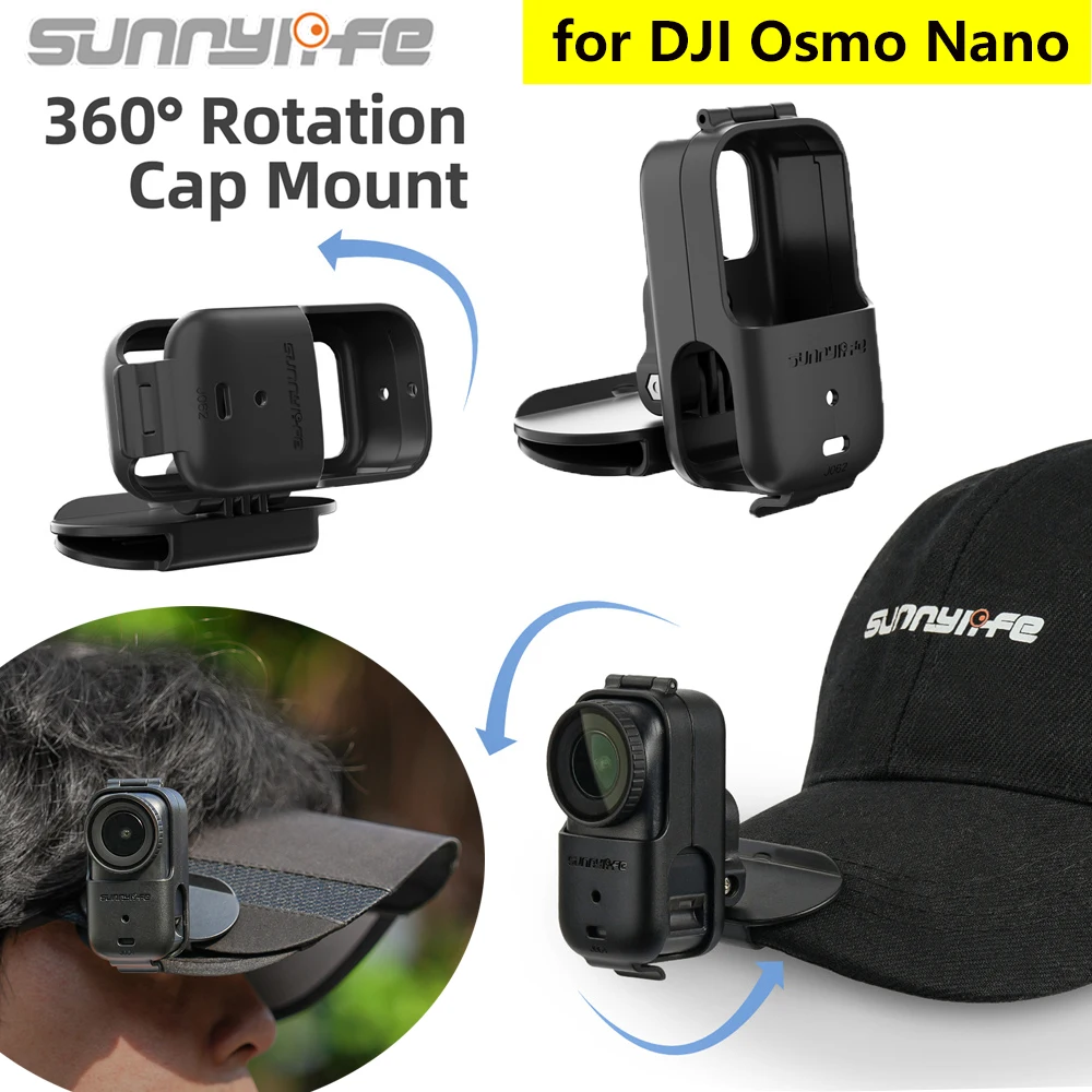 

Sunnylife Backpack Cap Holder Quick Release Sport Hat Clip Camera Fixed Mount Clamp Quick Release for DJI Osmo Nano Accessories