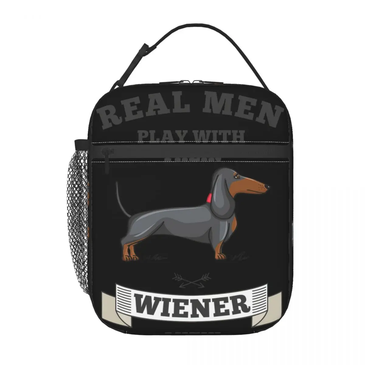 

Dachshund Weiner Dog Insulated Lunch Bag Tote Food Handbag