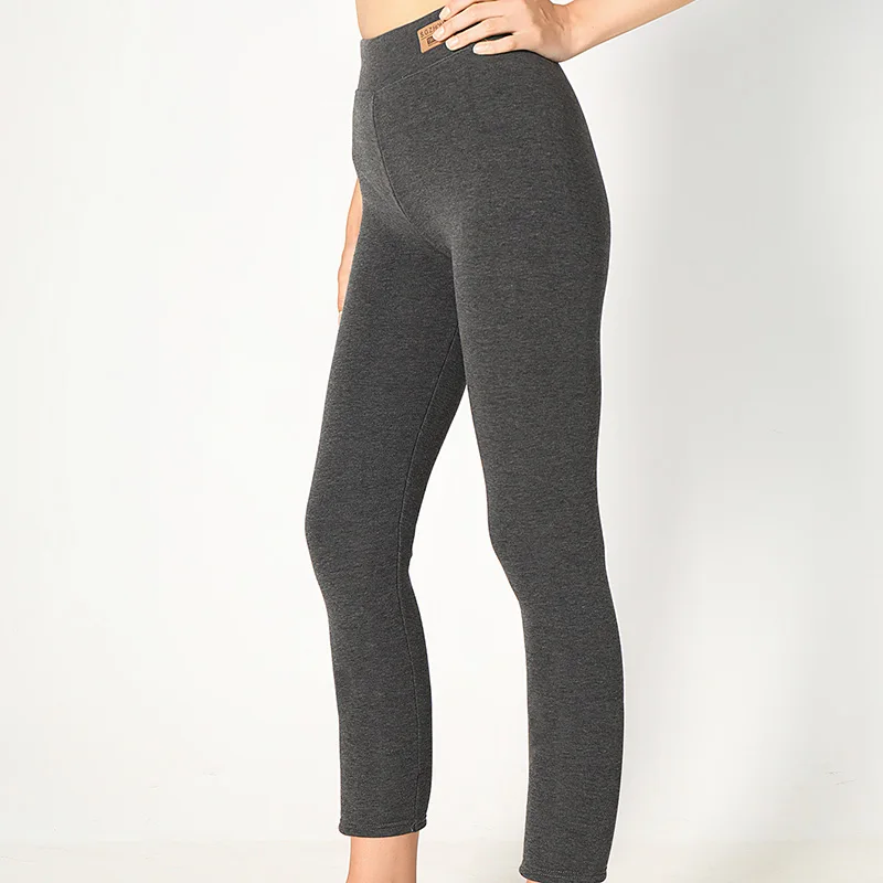 Kave costela de malha lã calças quentes mulheres leggings inverno cordeiro cashmere calças quentes feminino legging calças justas veludo lápis calças