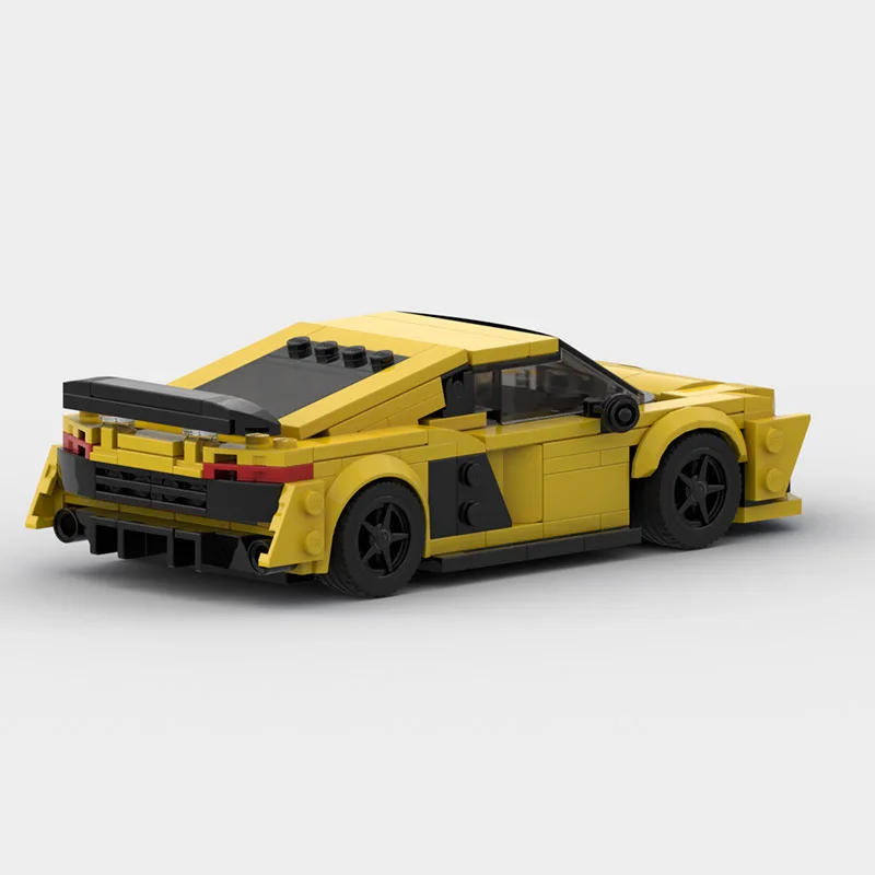 Hot Technical Car MOC Speed Champions Audied R8 Creative Expert Supercar Building Blocks Kid Toys Christmas Birthday Gift