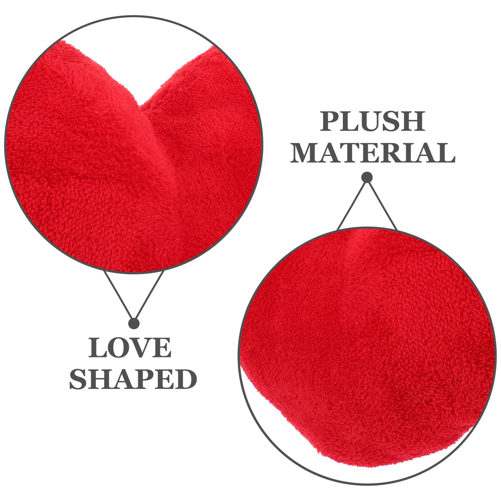 

Fuzzy Heart Decorative Pillows for Sofa The Bed Shaped Decoration