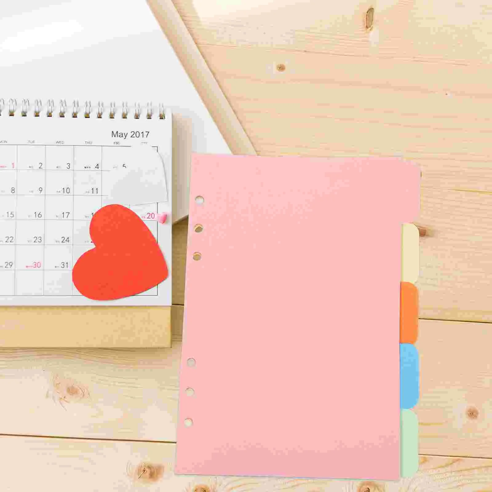 

2/1 Set Multi-color Binder Dividers Tab Dividers A5 Index Classified Lables 6-Holes Colorful Filler Project Sorter Pages for
