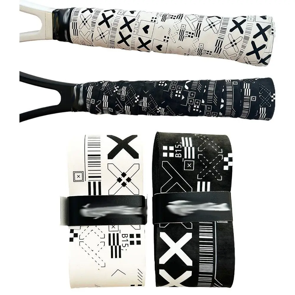 1 Roll Of Tennis Racket Paddle Head Protection Tape Sticker Personalized Pattern For Beach Pickleball Tennis Racket Accesso F3J9