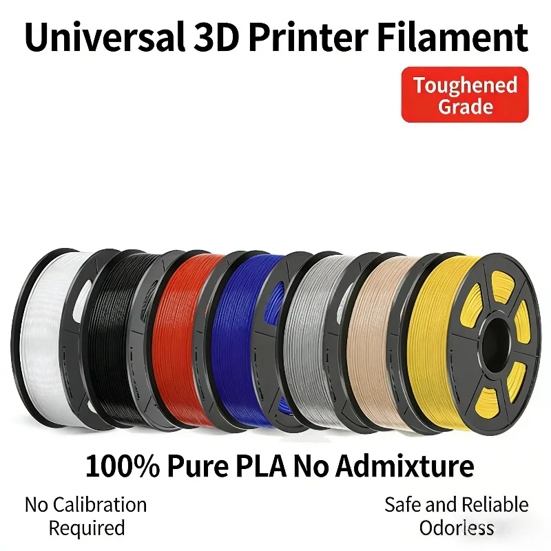 

Toughened Generic PLA 3D Printer Filament 1.75mm 1kg Pure PLA Material Dimensional Accuracy Smooth Printing Low Warpage