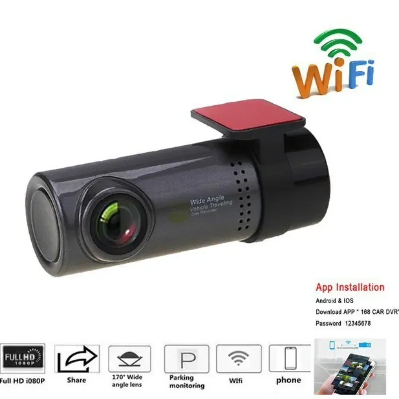 ANPWOO Smart Wifi Car DVR Camera Wireless Hidden HD Video Recorder Automatic Front Dash Camera Digital Register Portable Camera