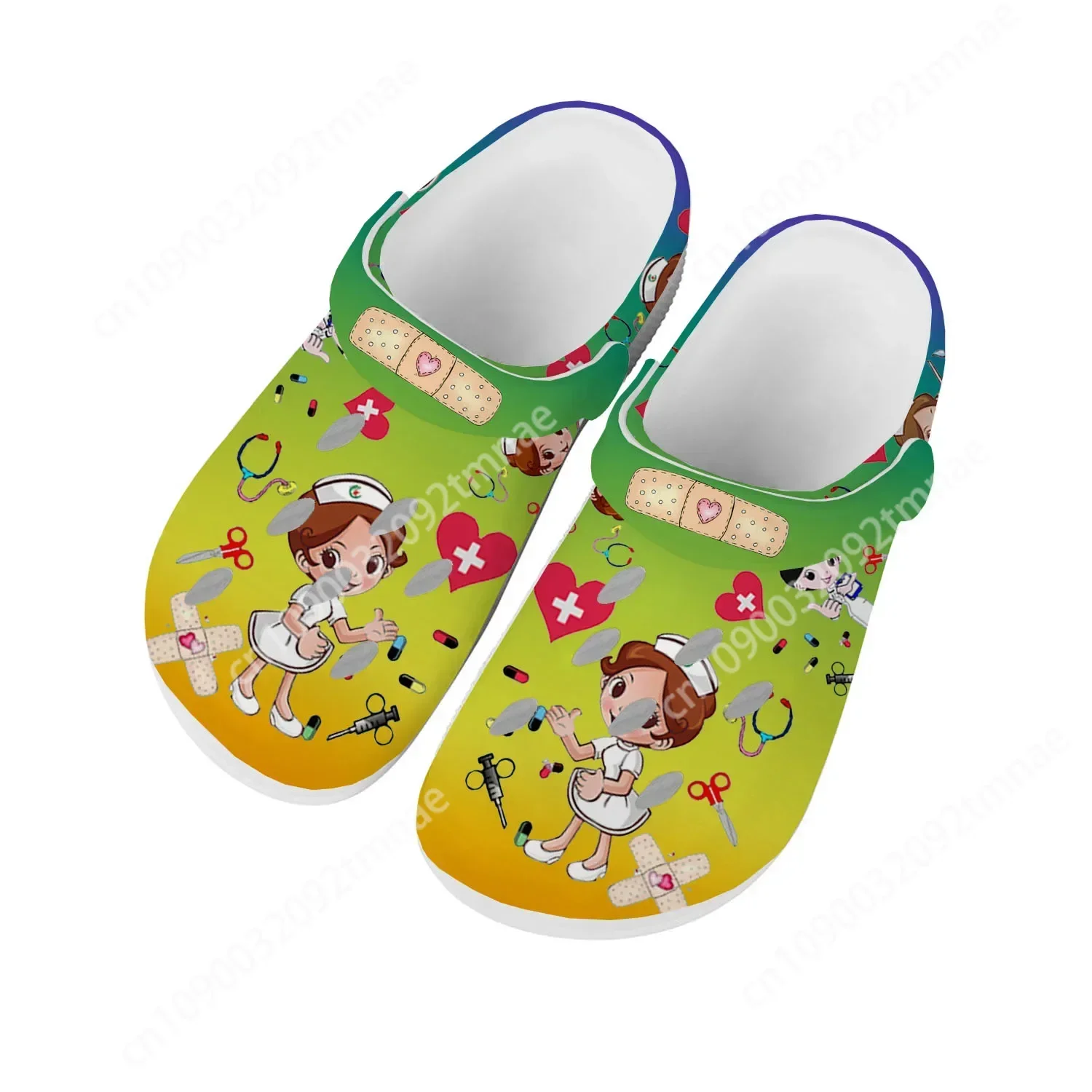 Gradient Nurse Medical Hospital Work Nurse Home Clogs Men Women Youth Boys Girls Sandals Garden Custom Shoes Beach Hole Slippers