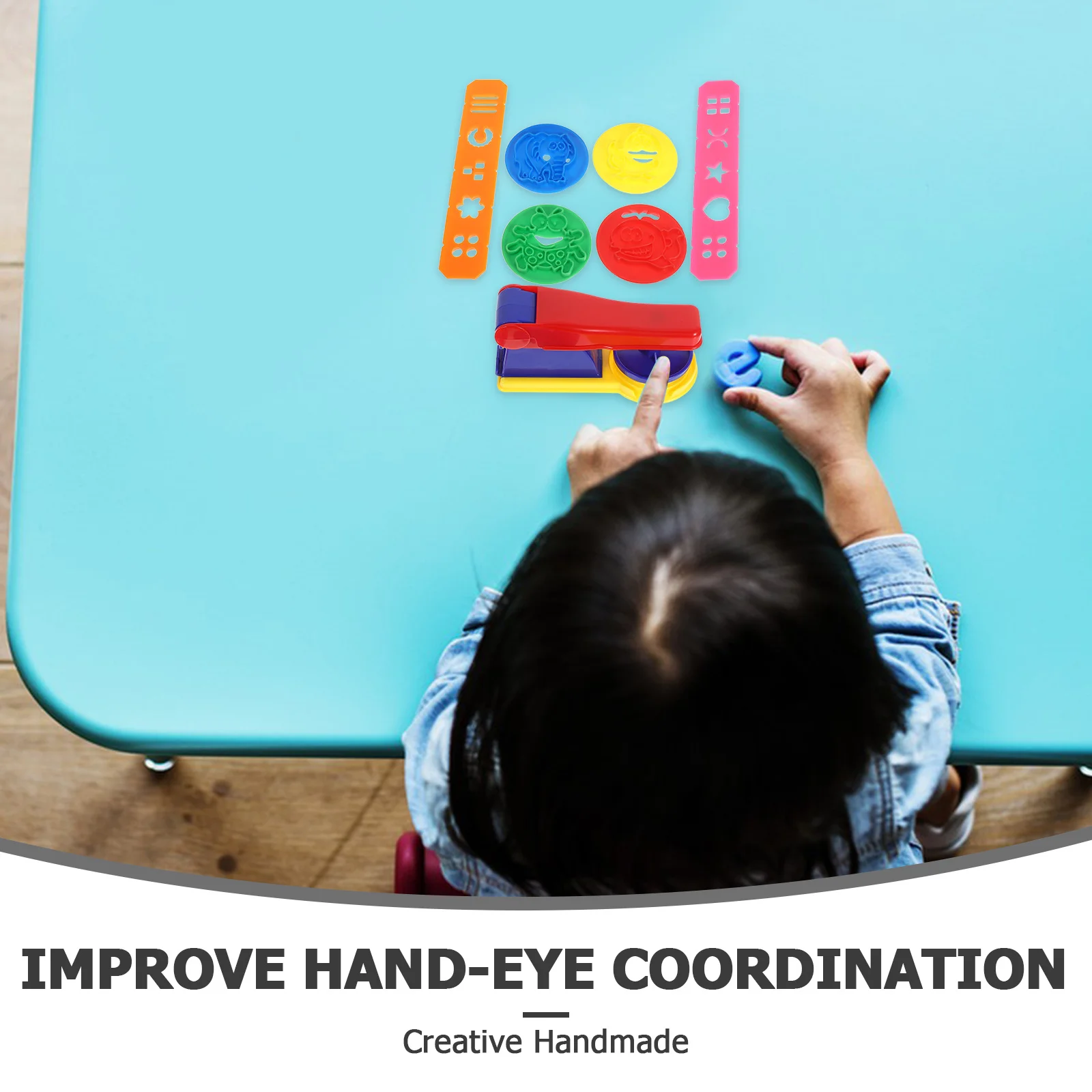 1 Set Kids Molding Kit Variety Noodle Shapes Animal Cookie Molds For Diy Creative Crafts Enhances Hand-Eye Coordination Tools