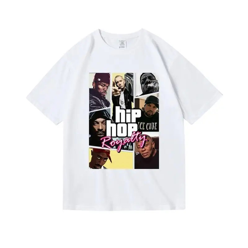 الساحل الغربي الهيب هوب الراب العصابات الموسيقى فضفاض القطن تي شيرتات قصيرة الاكمام الصيف الرجال والنساء شارع العليا رداء علوي غير رسمي Y2k