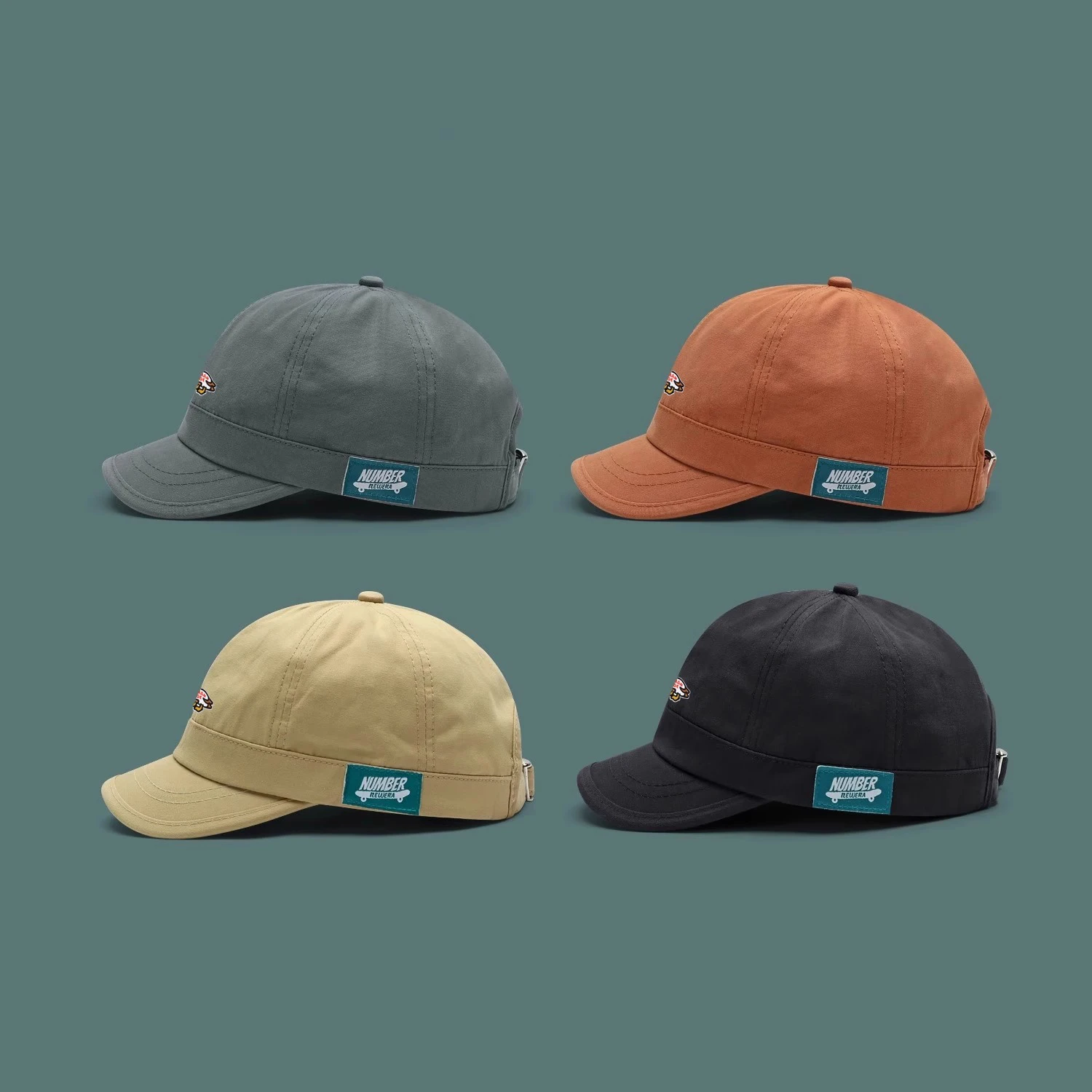 

HUMAN Short brimmed Sunscreen and Sunshade Duck Tongue Hat Men's and Women's Baseball Hat American Soft Top Small brimmed Hat