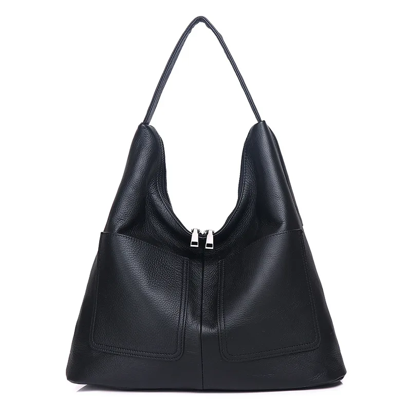 

Casual Soft Leather Tote Bag for Women 2025 New Trendy Female Large Capacity Underarm Shoulder Bag Women Genuine Leather Handbag