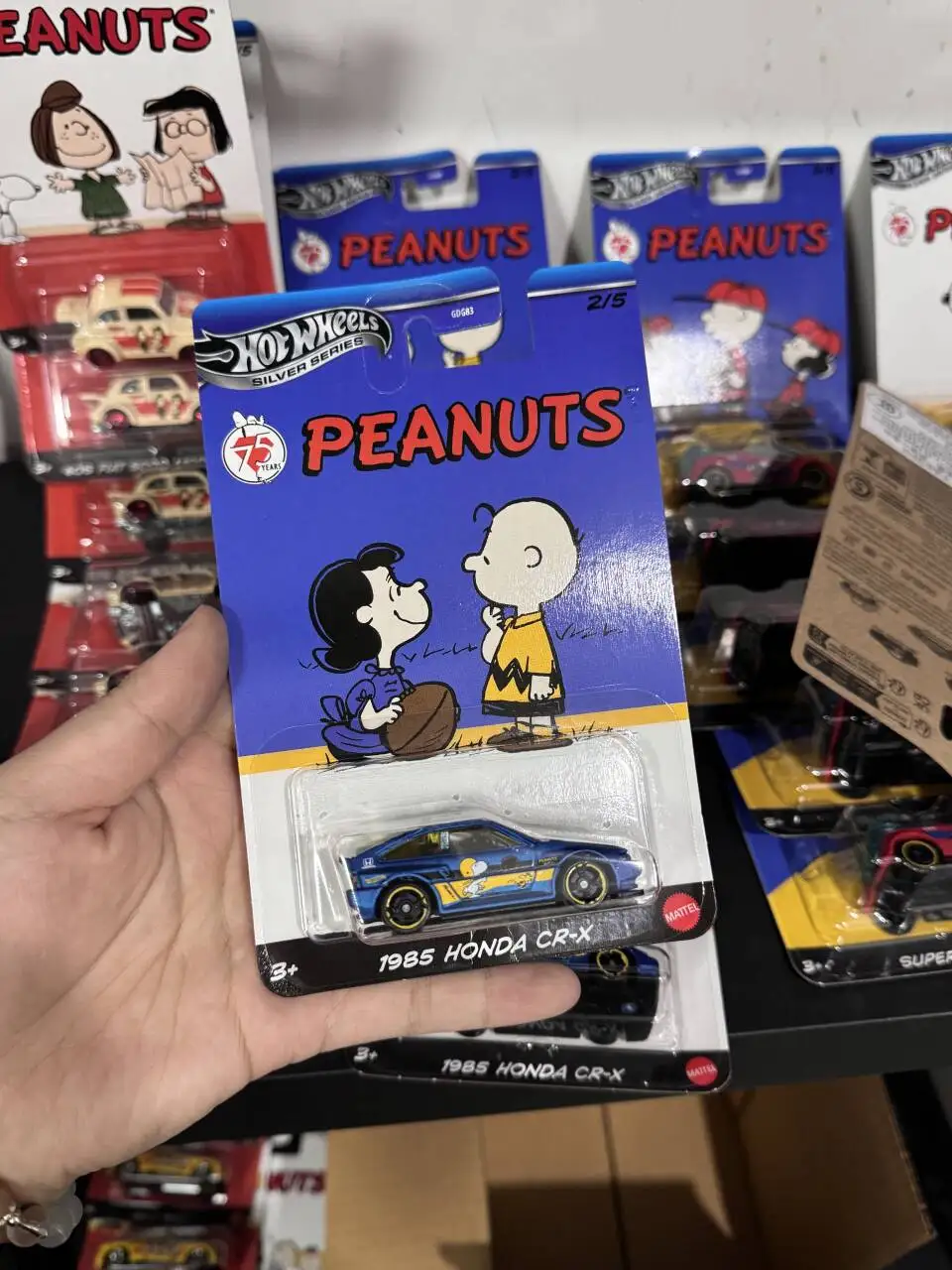 Hot Wheels Série Prata 75th Amendoim Snoopy Volkswagen Beetle Super Gnat Honda Bully Goat 1/64 Diecast Modelo Carro Brinquedo Presentes