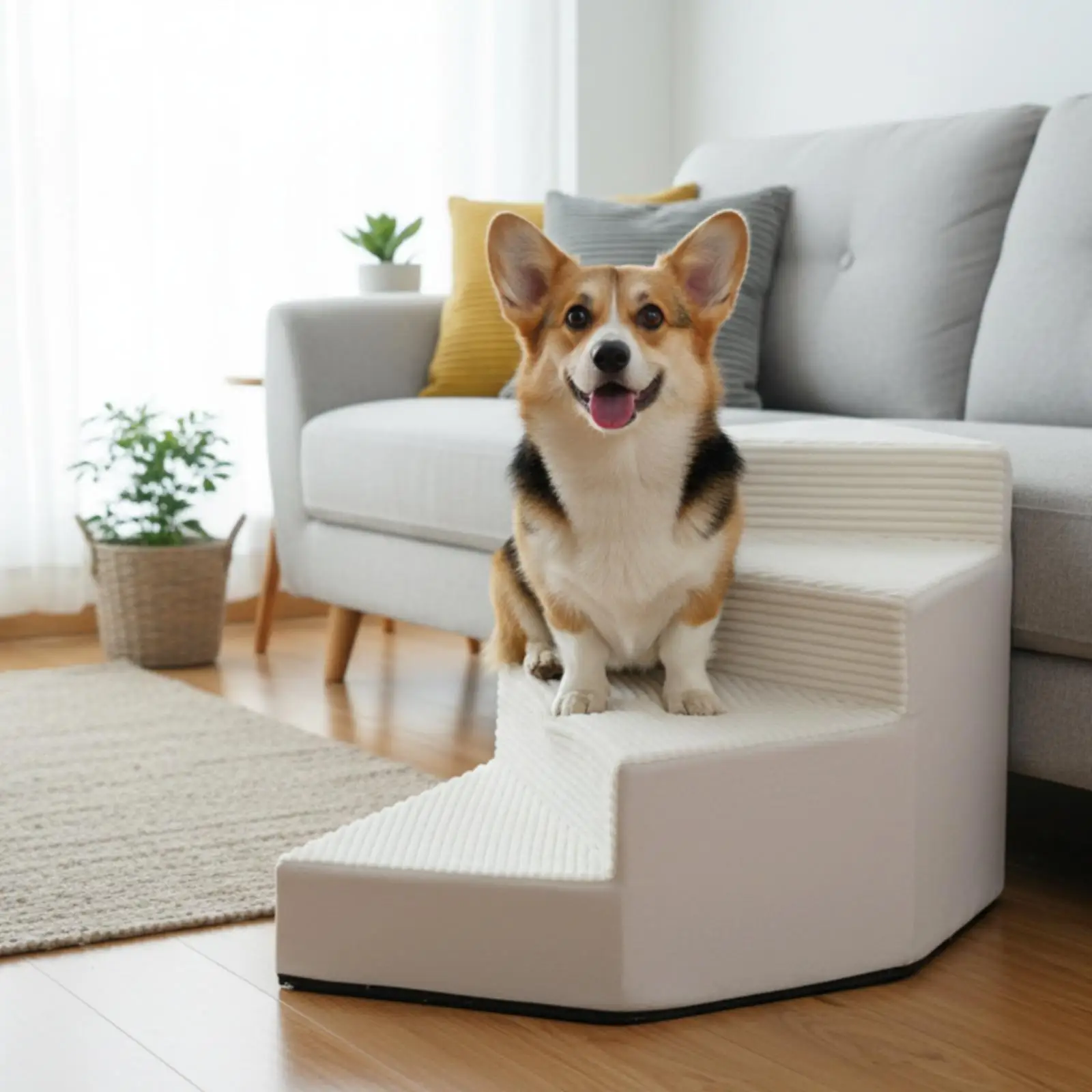 Cat Dog Ladder Pet Dog Ramp 3 Steps Stairs Puppy Stairs Pet Supplies Climbing Ramp Steps for Older Dogs and Pets With Joint Pain view 2