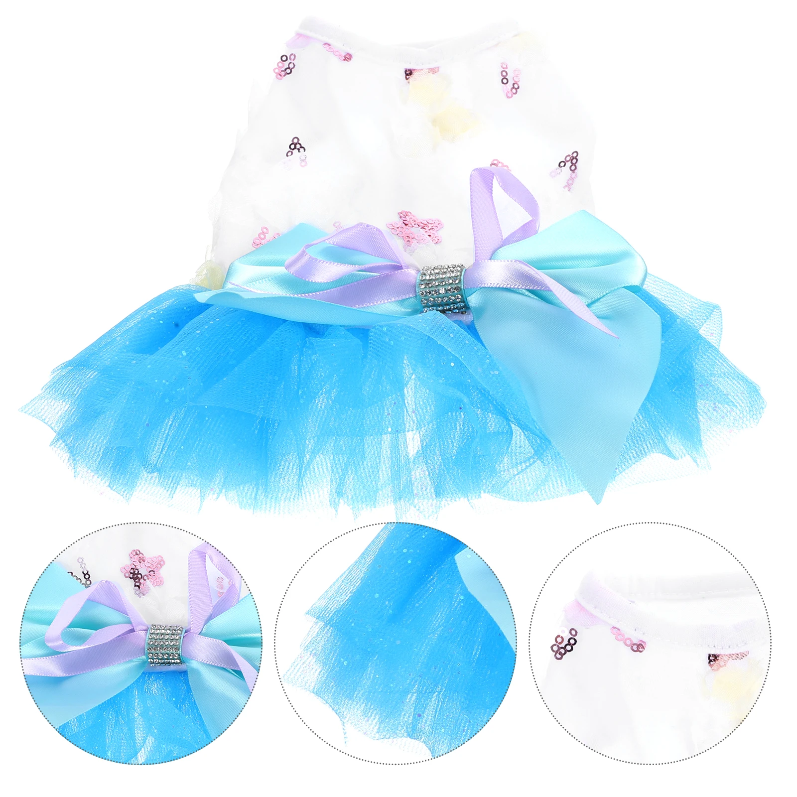

Dog Princess Dress Summer Pet Clothing Sequin Puppy Tutu Skirt Costume Dresses for Small Dogs Clothes