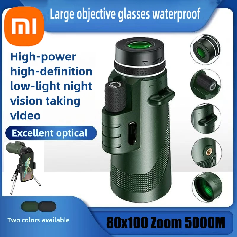 Xiaomi 80x100 Zoom HD 5000M Telescope Folding Long Distance Mini Powerful Telescope for Hunting Sports Outdoor Camping Travel