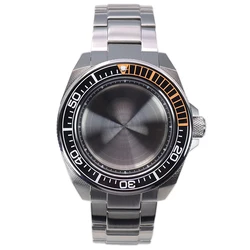 43.8mm Modified Samurai Diving Watch Case Sapphire Glass For Seiko NH35 NH36 NH38 NH34 Movement 28.5mm Dial Solid Steel Bracelet