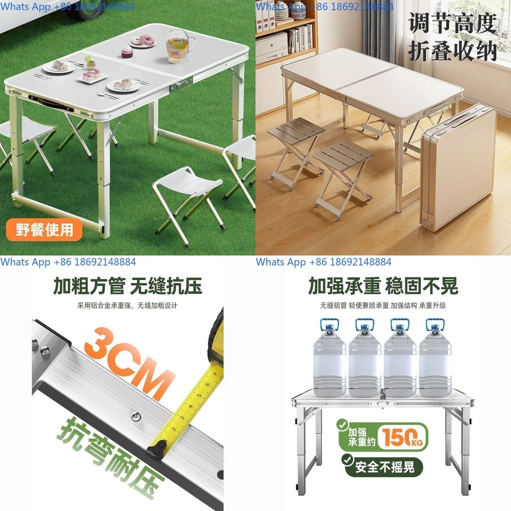 folding table portable outdoor pop up table for street vending market events and temporary workspaces lightweight easy to carry