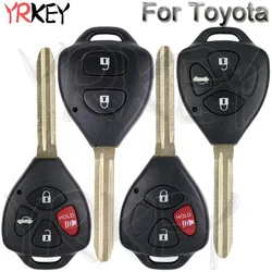 YRKEY - Car Remote Key Case for Toyota Camry Avalon Matrix Venza RAV4 Yaris Corolla 2/3/4 Buttons Replacement Car Key Fob Shell