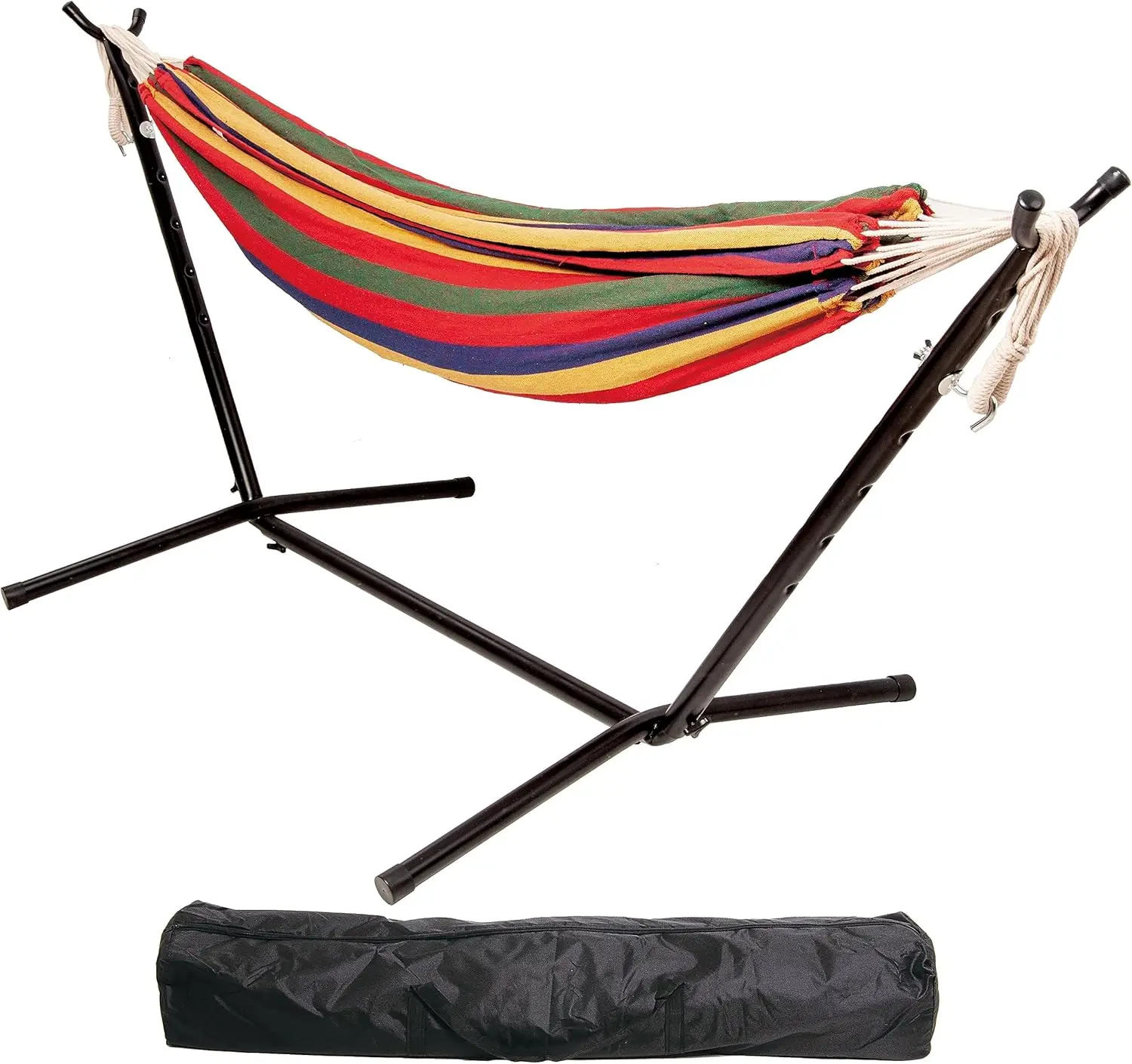 

Double Hammock with Space Saving Steel Stand and Portable Carrying Case, 450-Pound Capacity, Sunrose