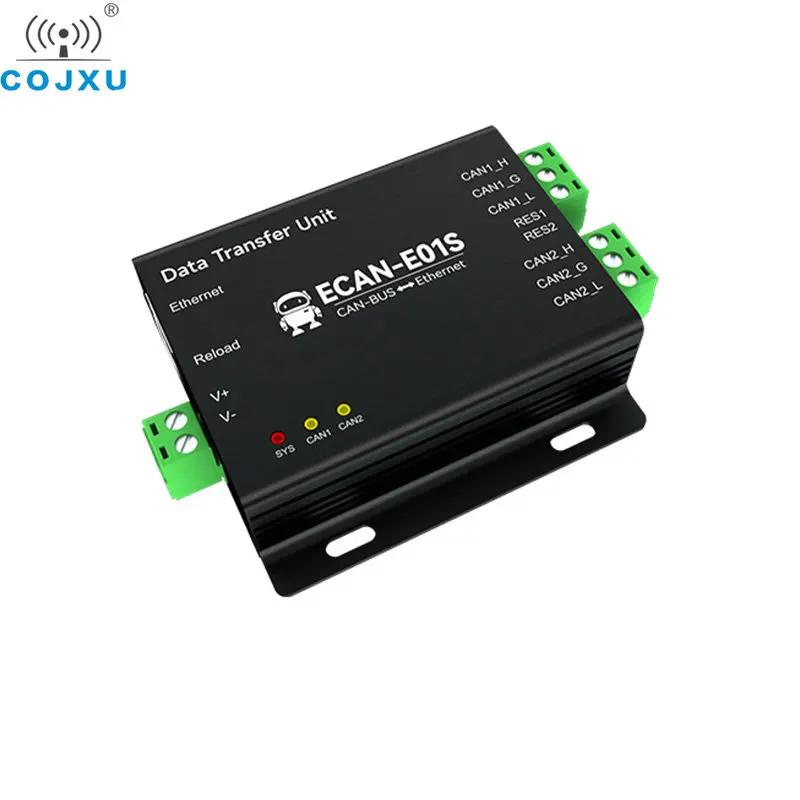 Can to Ethernet Protocol Converter Can2.0 Protocol Can Relay COJXU ECAN-E01S TCP/UDP DC 8-28V Converter Dual Channel Isolation